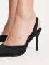 Glamorous slingback heeled shoes in black