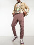 Фото #7 товара Pacsun kai stretch slim fit cargo trousers in peppercorn brown