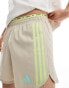 Фото #4 товара adidas Running Own The Run 3-stripes shorts in beige