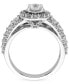 ფოტო #4 პროდუქტის Diamond Halo Triple Row Engagement Ring (1-5/8 ct. t.w.) in 14k White Gold