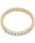 ფოტო #3 პროდუქტის Diamond Bar Chain Link Ring (1/6 ct. t.w.) in Gold Vermeil, Created for Macy's