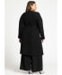 ფოტო #3 პროდუქტის Plus Size Long Belted Cardigan