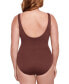 Фото #2 товара Plus Size Escape Underwire Allover-Slimming Wrap One-Piece Swimsuit