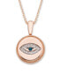 Фото #1 товара Macy's diamond (1/20 ct. t.w.) Evil Eye Pendant in 14k Yellow or Rose Gold