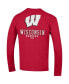 Фото #4 товара Men's Red Wisconsin Badgers Team Stack Long Sleeve T-shirt