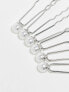 Фото #3 товара True Decadence pearl embellished hair pins in silver