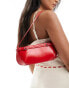 ASOS DESIGN shoulder bag with buckle detail in red