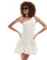 Фото #2 товара Mango knit top puffball dress in white