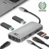 Фото #1 товара ACT AC7041 USB-C to HDMI multiport adapter with ethernet - USB hub - cardreader and PD pass through - Wired - USB 3.2 Gen 1 (3.1 Gen 1) Type-C - 60 W - 10,100,1000 Mbit/s - Grey - MicroSD (TransFlash) - SD