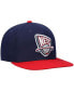 Фото #4 товара Men's Navy, Red New Jersey Nets Hardwood Classics Team Two-Tone 2.0 Snapback Hat