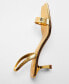 ფოტო #4 პროდუქტის Women's Metallic Snake Sandals