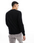 BOSS Orange kanovano kniited jumper in black