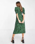 Фото #3 товара Nobody's Child Evie tea midi dress in green leopard