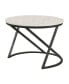 Фото #1 товара 17.75" Marble Round Accent Table with Marble Top