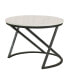 Фото #1 товара 17.75" Marble Round Accent Table with Marble Top