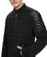 Men's Lightweight Quilted Jacket with Moto Detail Черный, 2XL - фото #3