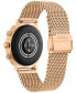 ფოტო #3 პროდუქტის Unisex CZ Smart Wear OS Rose Gold-Tone Stainless Steel Mesh Bracelet Smart Watch 41mm