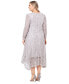 ფოტო #2 პროდუქტის Plus Size Floral-Lace Midi Dress