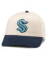 ფოტო #1 პროდუქტის Men's White, Deep Sea Blue Seattle Kraken Burnett Adjustable Hat