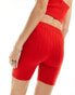 Фото #6 товара Calvin Klein Jeans woven label sweater shorts in red