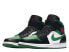 Кроссовки Nike Air Jordan 1 Mid Green Toe (Белый, Зеленый, Черный)