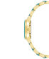ფოტო #4 პროდუქტის Women's Teal & Gold-Tone Bracelet Watch 30mm