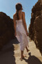 Фото #4 товара Платье миди из поплина с кружевом ZARA