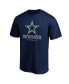 Фото #3 товара Men's Navy Dallas Cowboys Team Lockup T-shirt