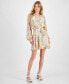 ფოტო #1 პროდუქტის Women's Zinna Floral-Print Faux-Wrap Dress