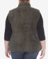 Фото #2 товара Plus Size Women's Zip Up Sherpa Vest Jacket