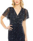 Фото #6 товара Women's Embellished Wrap Gown With Open Slit