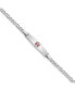 ფოტო #1 პროდუქტის Sterling Silver Rhodium-plated Medical ID Figaro Link Bracelet