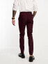 Фото #6 товара ASOS DESIGN skinny suit trousers in burgundy