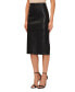 Фото #1 товара Women's Faux-Leather Midi Skirt