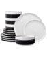Фото #2 товара ColorStax Stripe 12 Piece Dinnerware Set