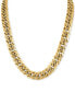 ფოტო #1 პროდუქტის Wide Curb Link 24" Chain Necklace in Gold Ion-Plated Stainless Steel & Stainless Steel, Created for Macy's