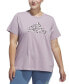 ფოტო #1 პროდუქტის Plus Size Cotton Animal-Print Logo Short-Sleeve T-Shirt