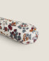 Floral print fabric children’s mouse rattle