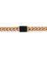 ფოტო #4 პროდუქტის Black & Rose Gold-Tone IP Stainless Steel Link 22" Necklace