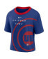 Women's Royal and Red Chicago Cubs Team First High Hip Boxy T-shirt
