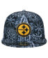 ფოტო #2 პროდუქტის Men's Black Pittsburgh Steelers Shibori 59fifty Fitted Hat