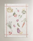 Фото #4 товара Pack of cotton tea towels with printed vegetables (pack of 2)