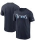 Фото #1 товара Men's Navy Tennessee Titans Team Wordmark T-shirt