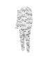 Men's White New England Patriots Allover Print Docket Union Full-Zip Hooded Pajama Suit