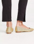 Truffle Collection pointed ballet flats in gold glitter