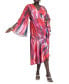 Фото #1 товара Plus Size Flare Sleeve Wrap Dress - 14, Painter's Sunrise