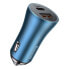 Фото #2 товара Szybka ładowarka samochodowa 40W PD QC USB-C / USB + kabel do iPhone niebieski
