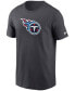 ფოტო #3 პროდუქტის Men's Charcoal Tennessee Titans Primary Logo T-shirt