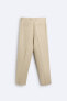 Фото #7 товара Костюмные брюки из льна и вискозы ZARA