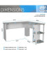Фото #6 товара Modern L-Shaped Desk With Side Shelves